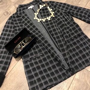 Skies Are Blue Plaid Stretchy Blazer (accessories not included)